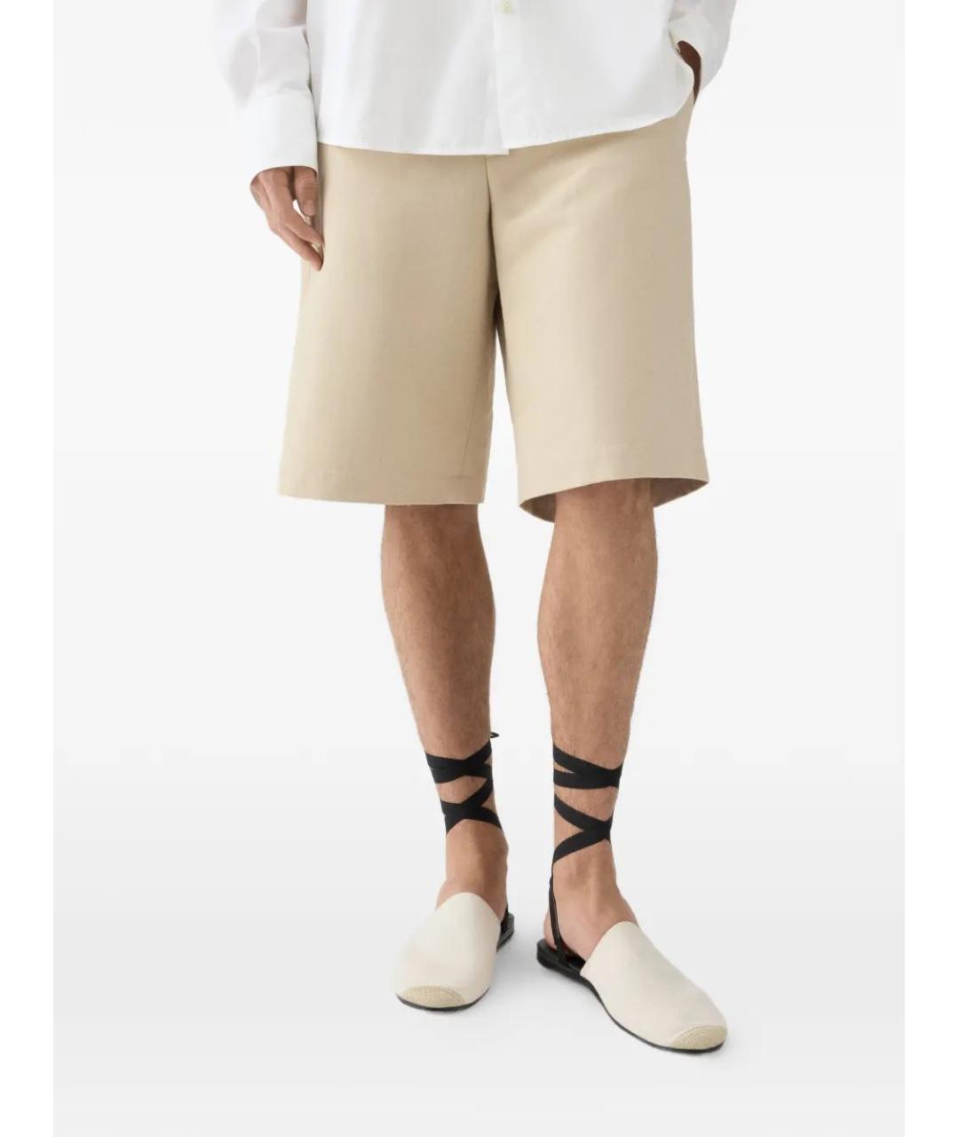 JACQUEMUS Бежевые хлопковые шорты, фото 2