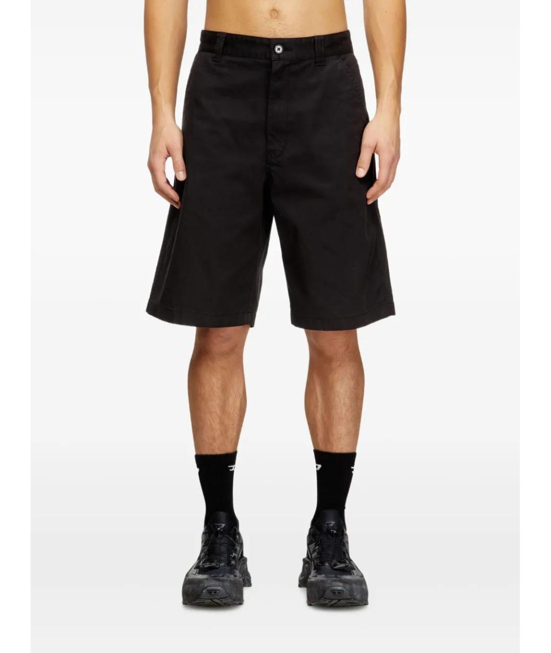DIESEL Черные хлопковые шорты, фото 3