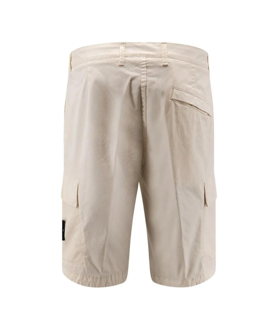 STONE ISLAND Белые хлопковые шорты, фото 2