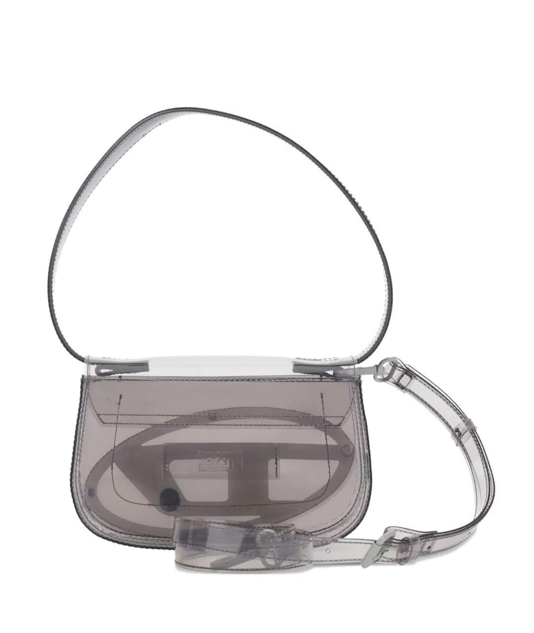 DIESEL Серая сумка с короткими ручками из искусственной кожи, фото 2