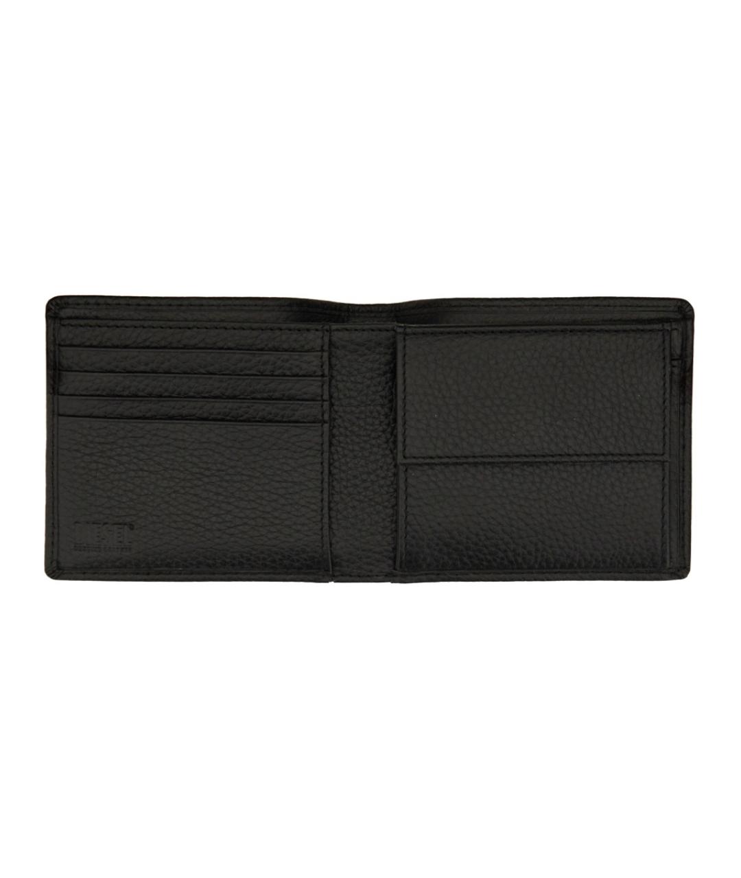DIESEL Черный кожаный кошелек, фото 4