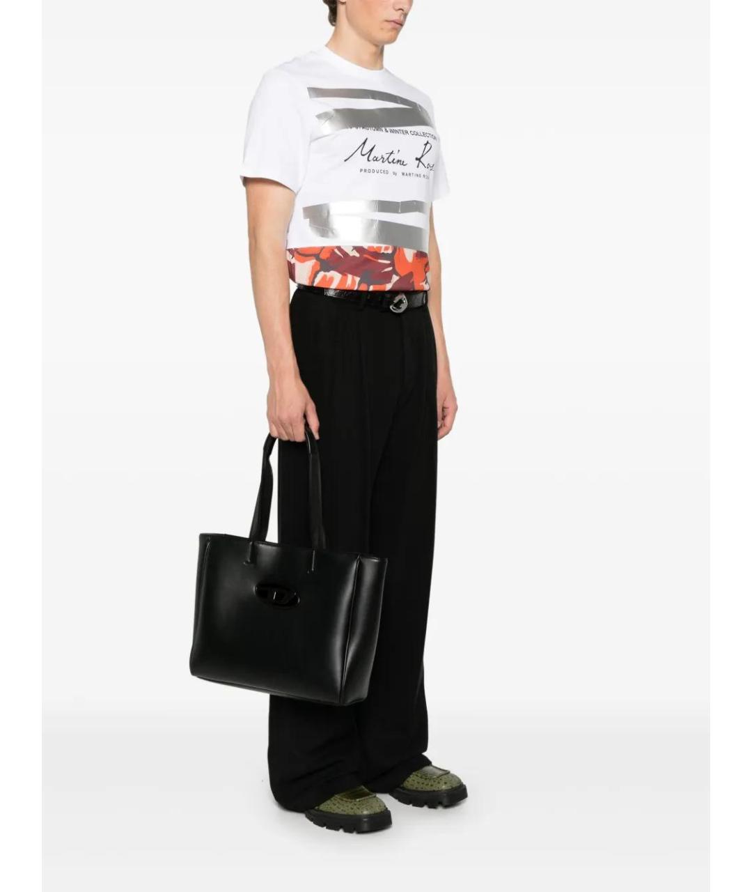 DIESEL Черная сумка тоут из искусственной кожи, фото 2