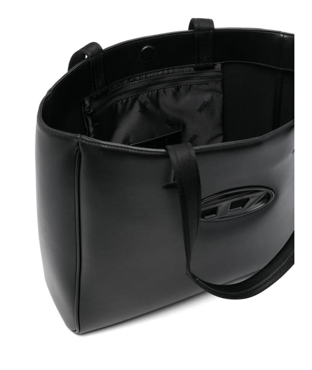 DIESEL Черная сумка тоут из искусственной кожи, фото 5