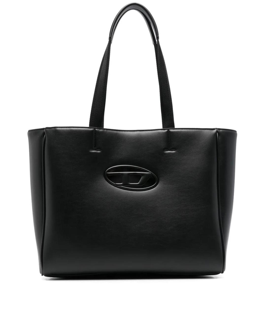 DIESEL Черная сумка тоут из искусственной кожи, фото 1