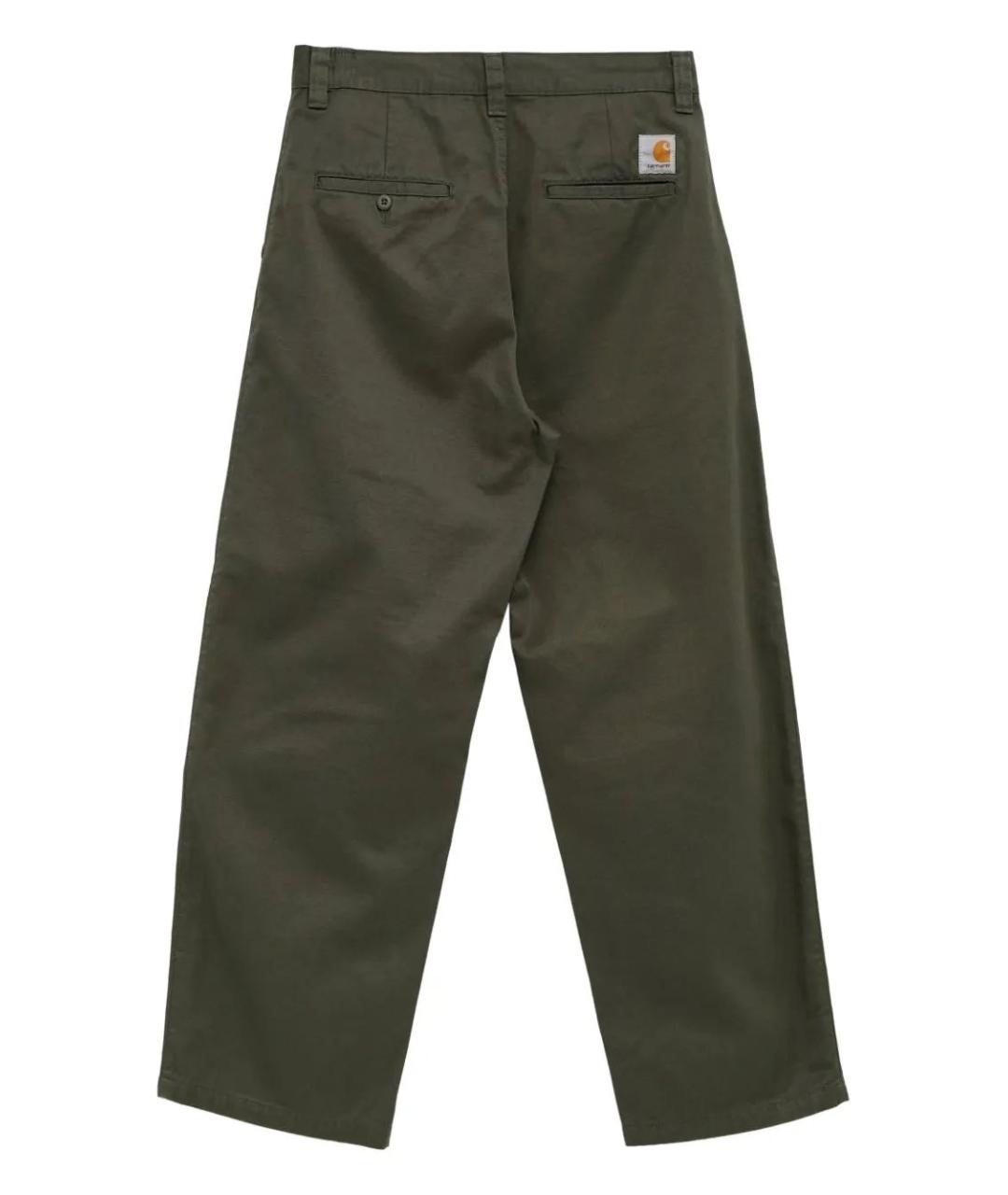 CARHARTT WIP Хаки хлопковые повседневные брюки, фото 2