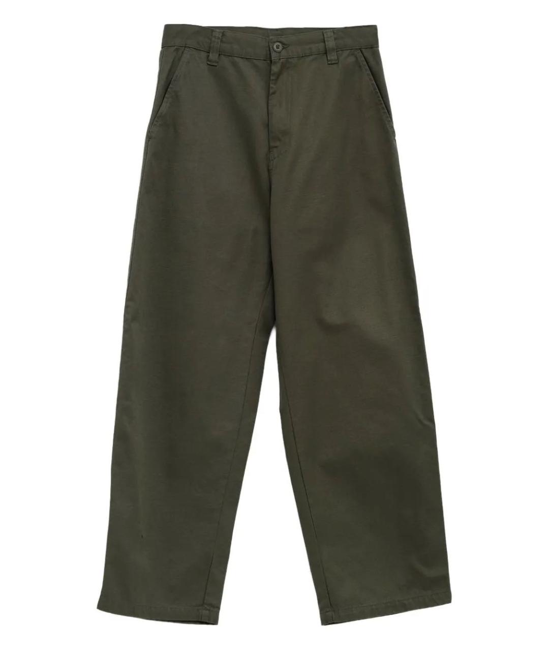 CARHARTT WIP Хаки хлопковые повседневные брюки, фото 1