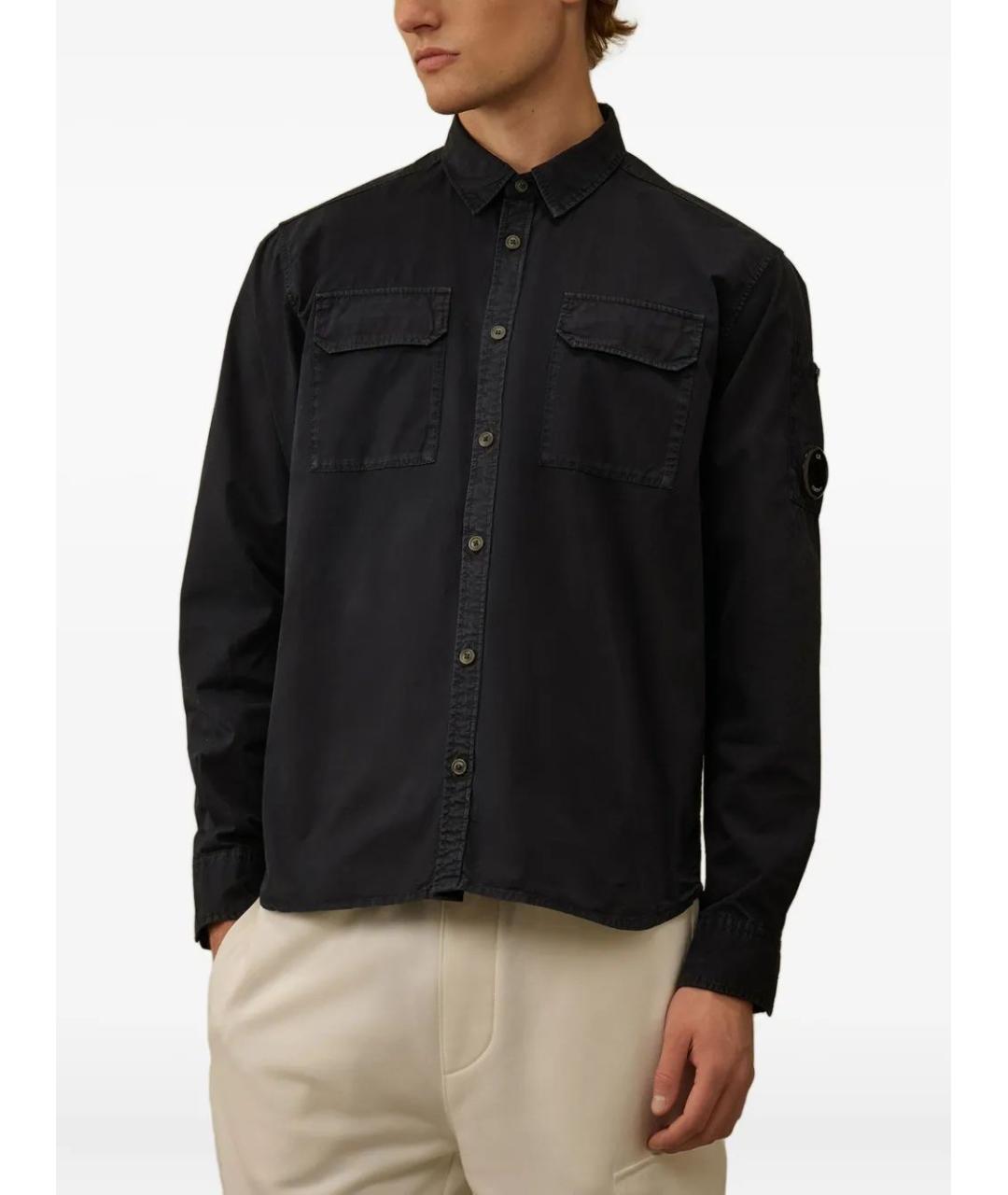 CP COMPANY Черная хлопковая кэжуал рубашка, фото 3
