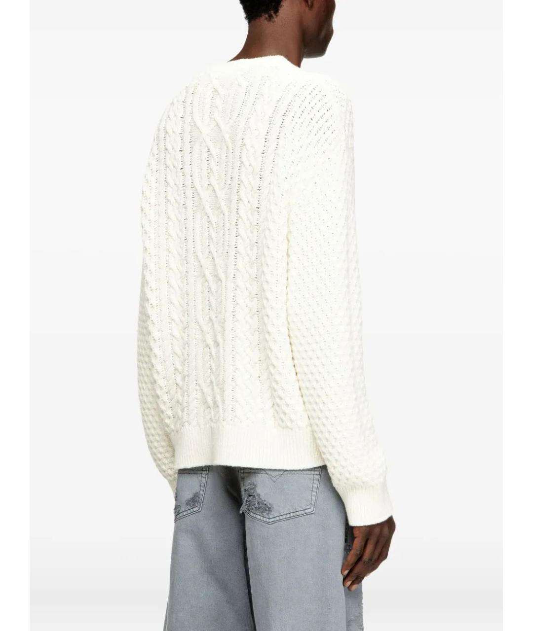 DIESEL Белый хлопковый джемпер / свитер, фото 4