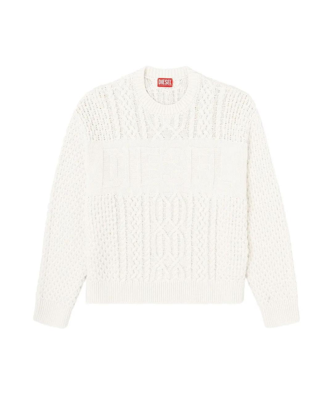 DIESEL Белый хлопковый джемпер / свитер, фото 1