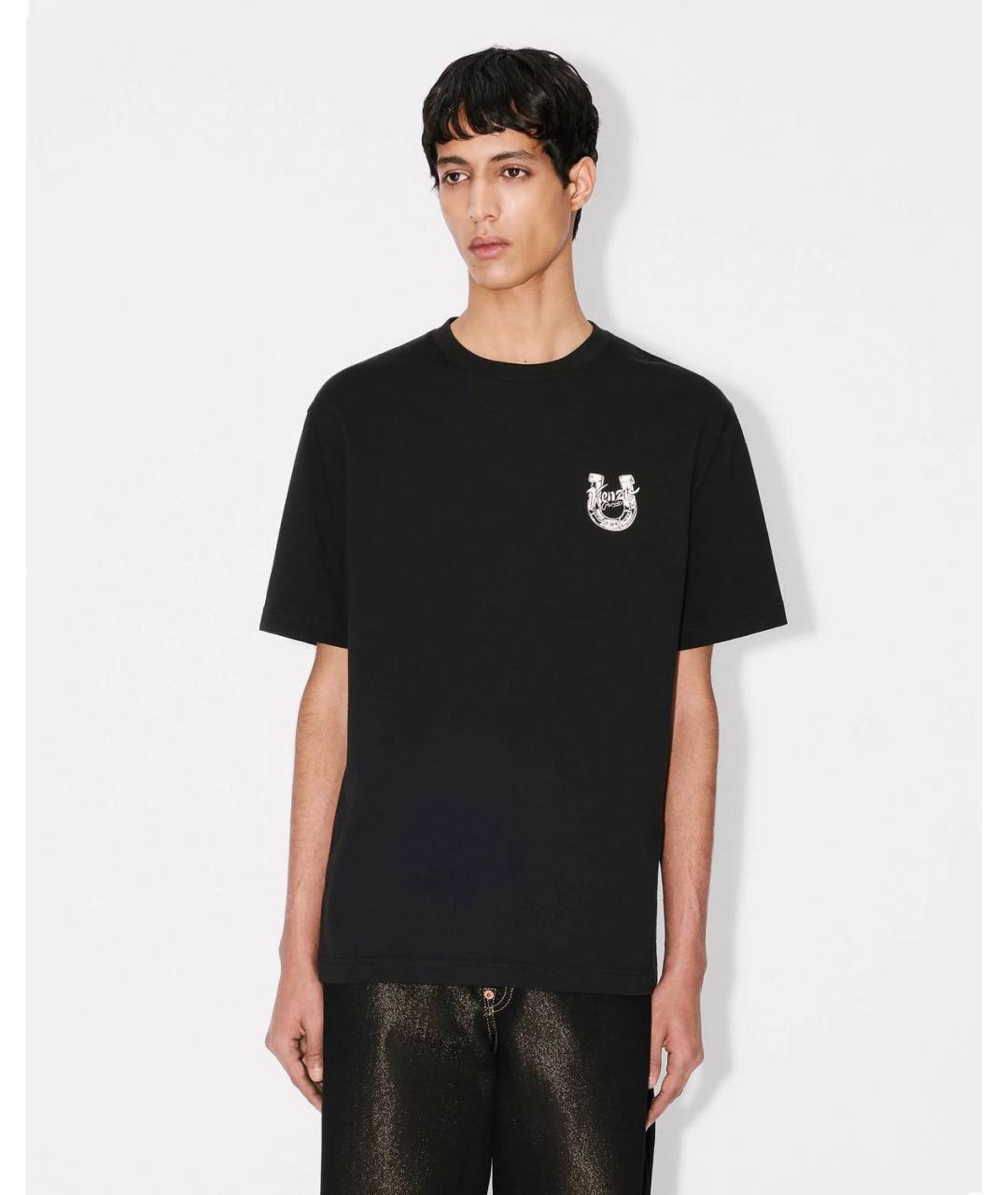 KENZO Черная хлопковая футболка, фото 3