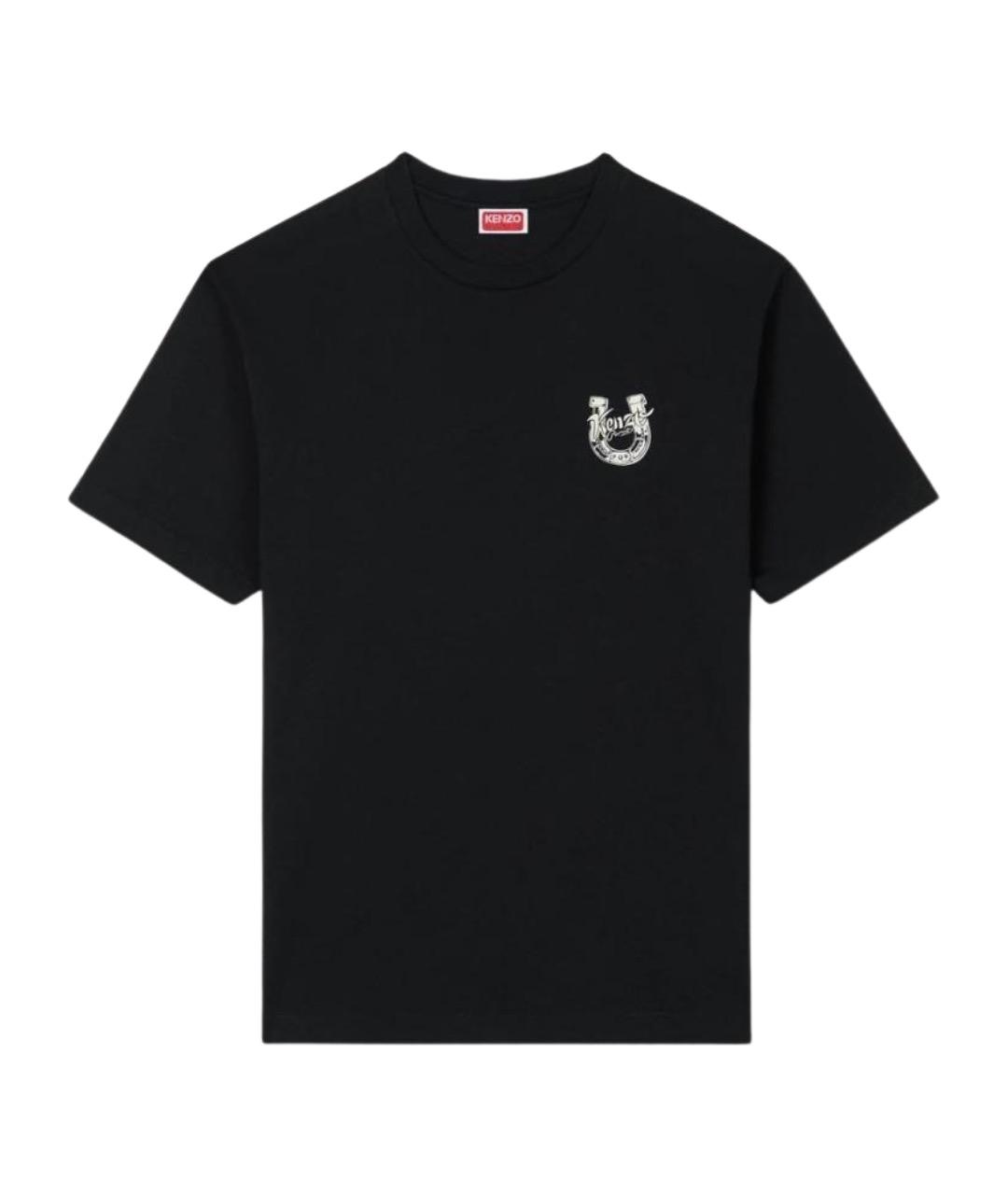 KENZO Черная хлопковая футболка, фото 1