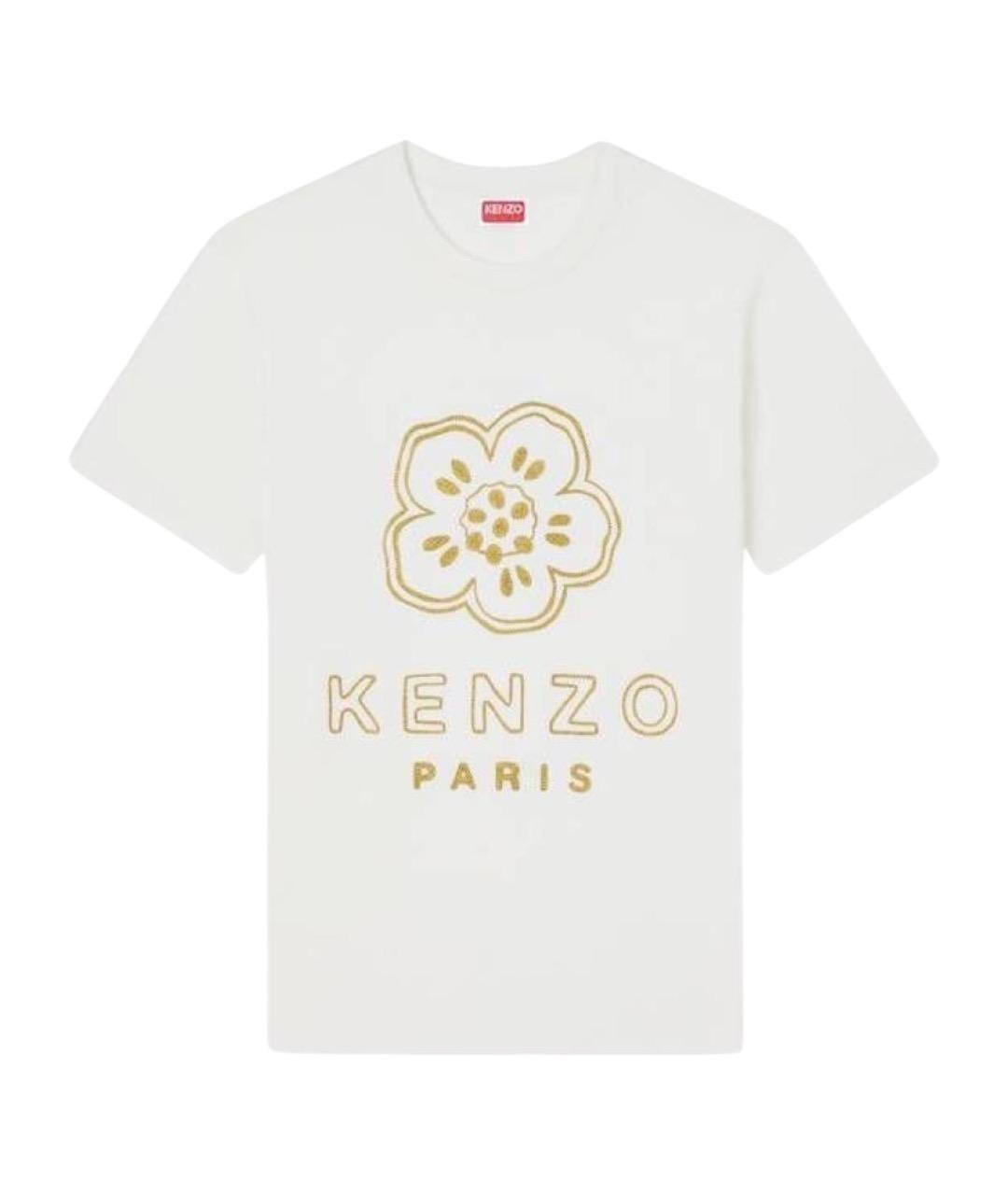 KENZO Белая хлопковая футболка, фото 1