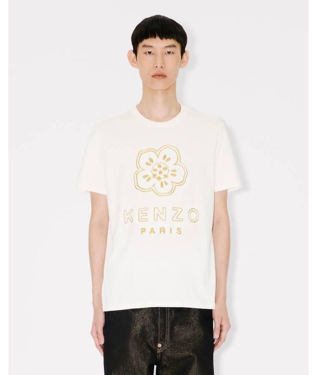 KENZO Белая хлопковая футболка, фото 3