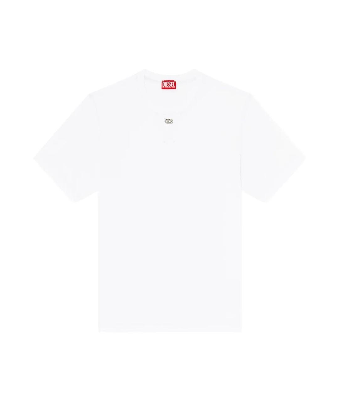 DIESEL Белая хлопковая футболка, фото 1
