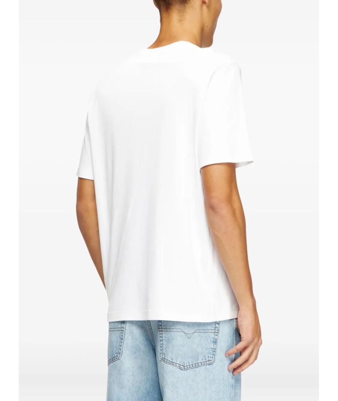 DIESEL Белая хлопковая футболка, фото 4