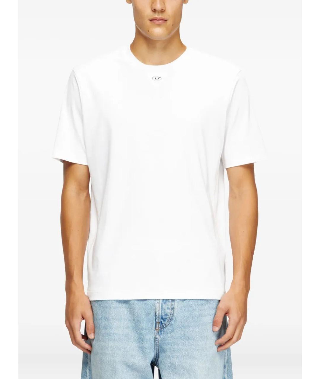 DIESEL Белая хлопковая футболка, фото 3