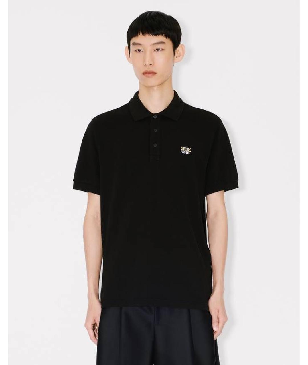 KENZO Черная хлопковая футболка, фото 3