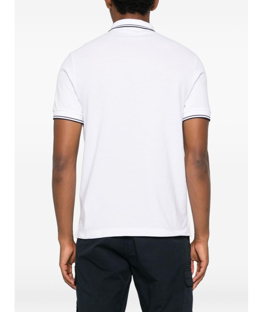 STONE ISLAND Белая хлопковая футболка, фото 4