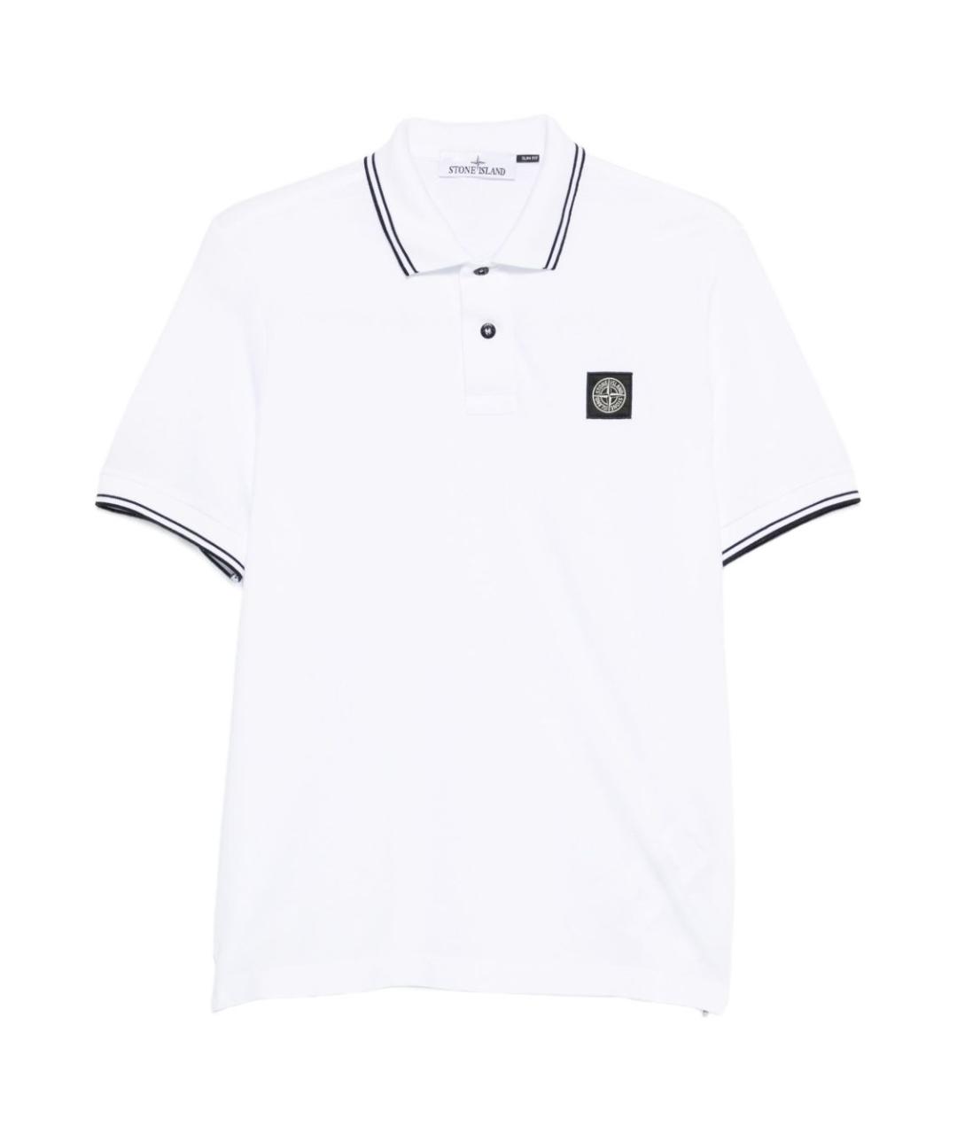 STONE ISLAND Белая хлопковая футболка, фото 1