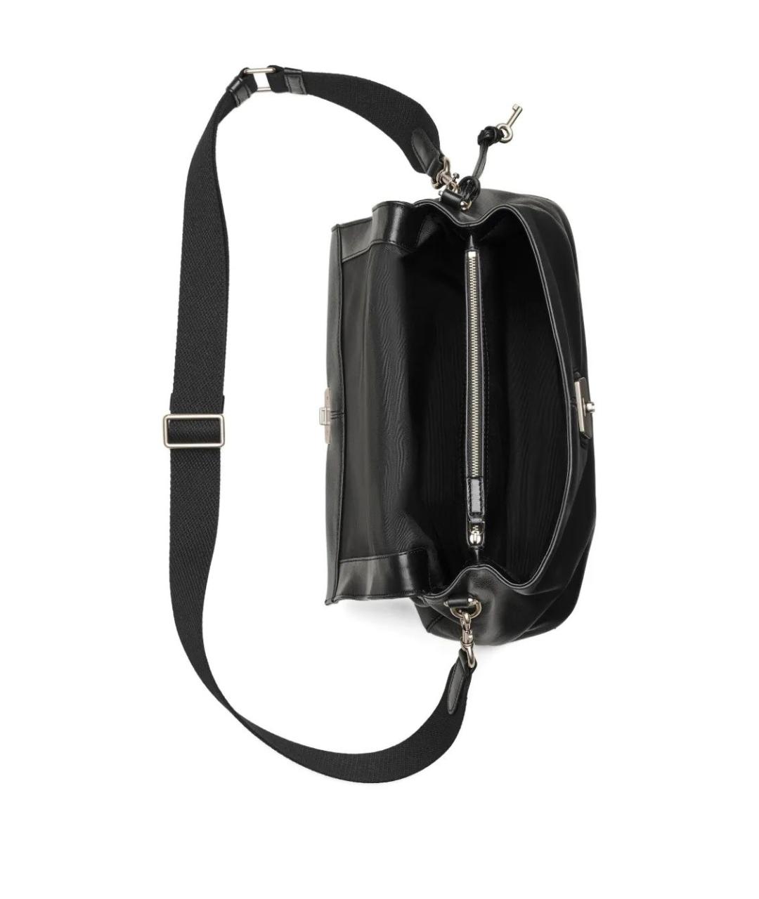 MARC JACOBS Черная кожаная сумка через плечо, фото 5