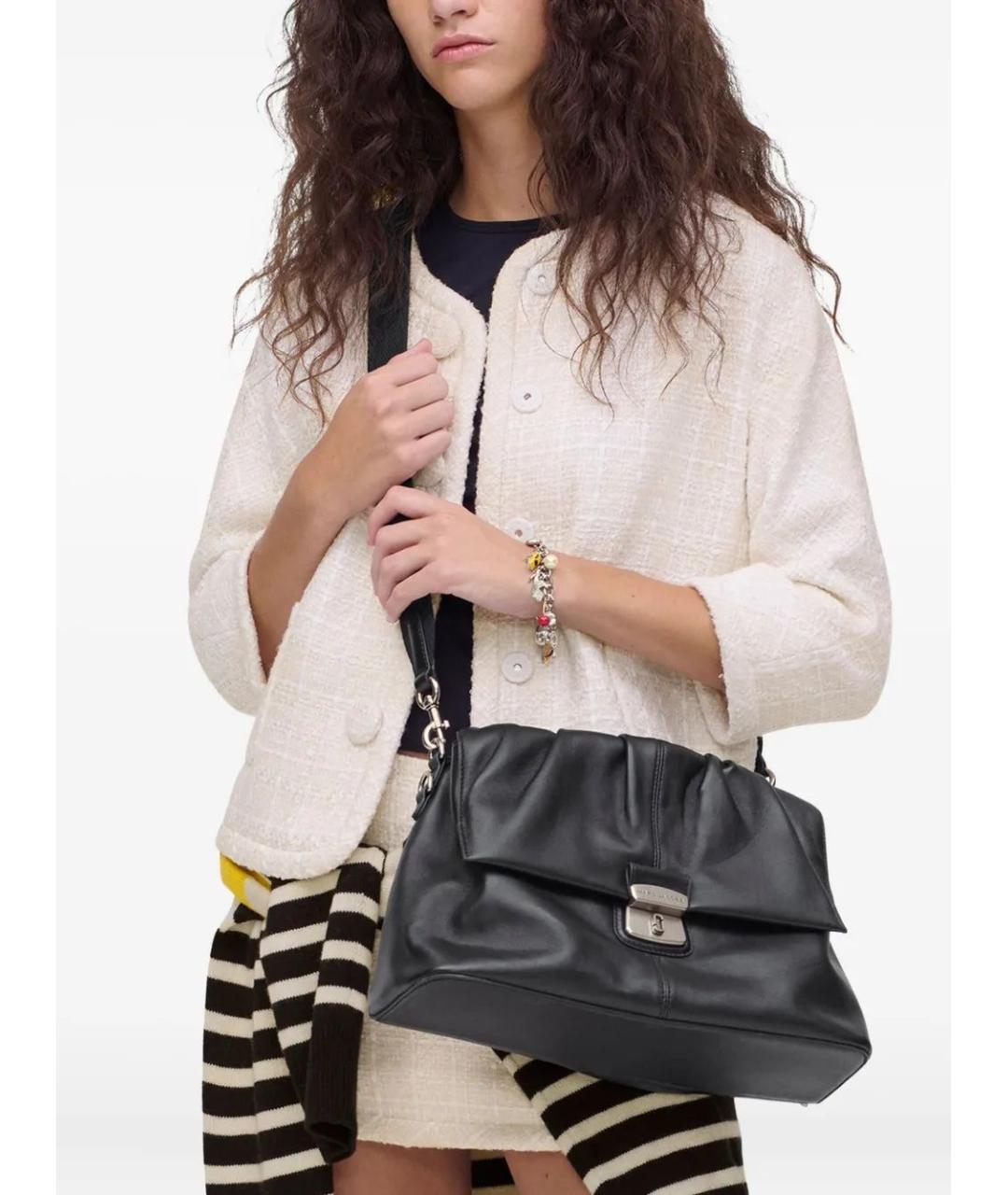 MARC JACOBS Черная кожаная сумка через плечо, фото 2
