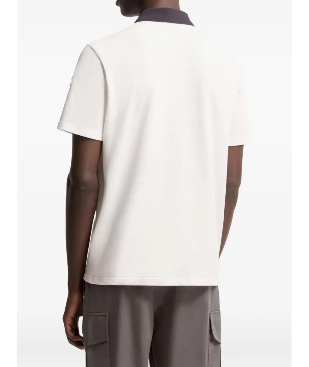 MONCLER Белая хлопковая футболка, фото 4