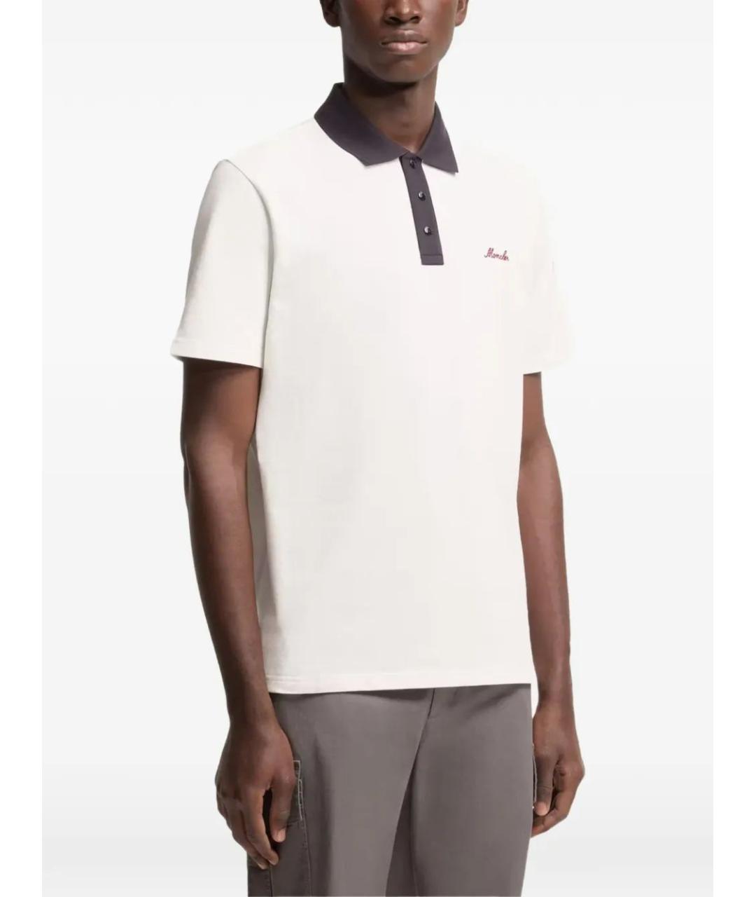MONCLER Белая хлопковая футболка, фото 3