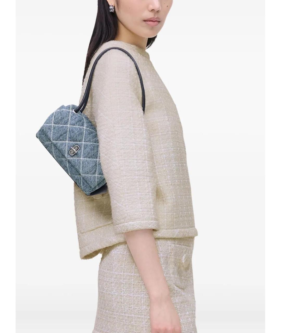 MARC JACOBS Голубая хлопковая сумка через плечо, фото 2