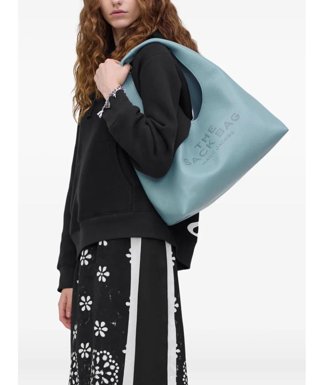 MARC JACOBS Синяя кожаная сумка с короткими ручками, фото 2