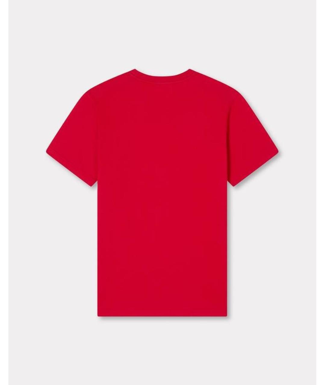 KENZO Красная хлопковая футболка, фото 2