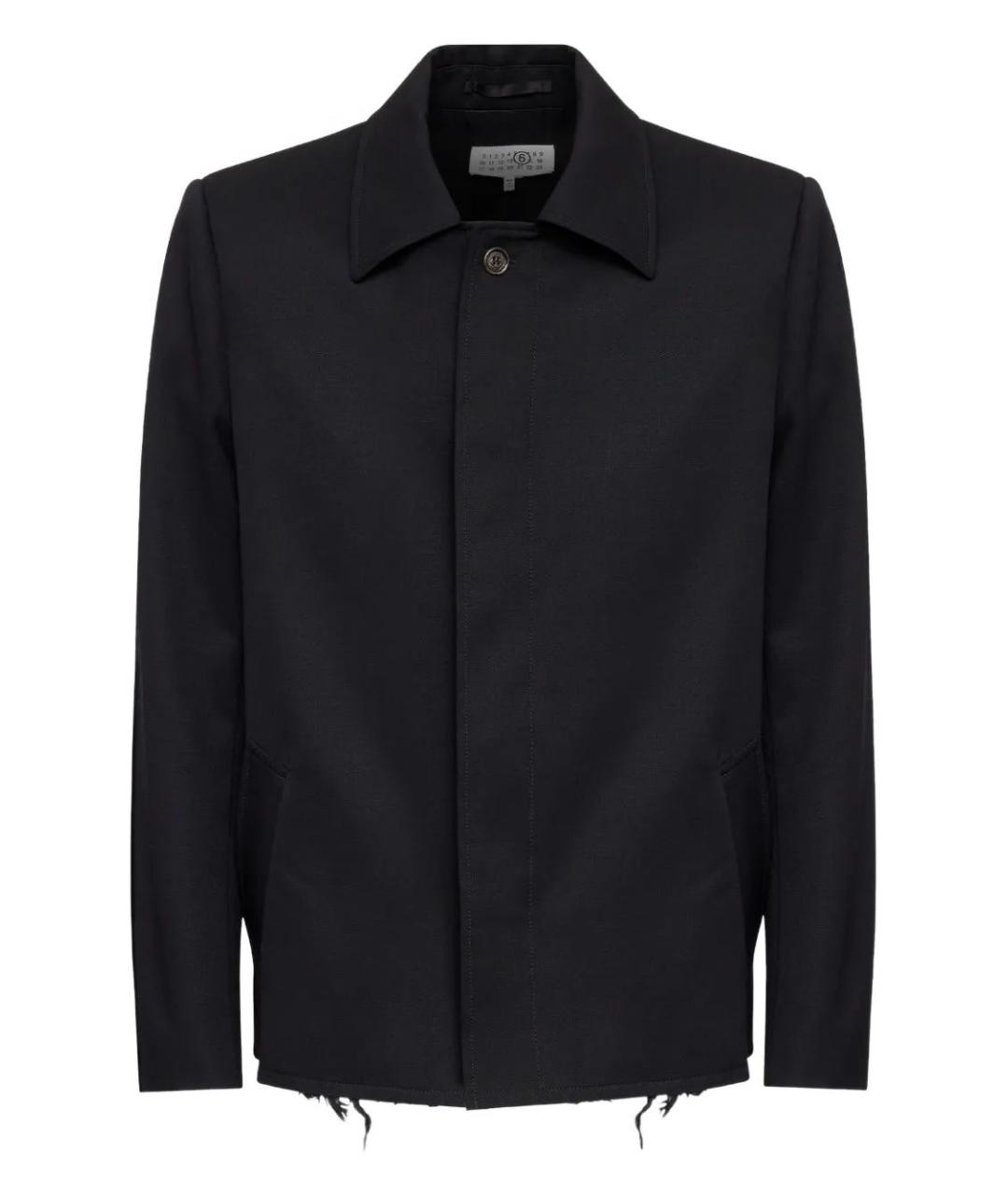 MM6 MAISON MARGIELA Черная шерстяная куртка, фото 1