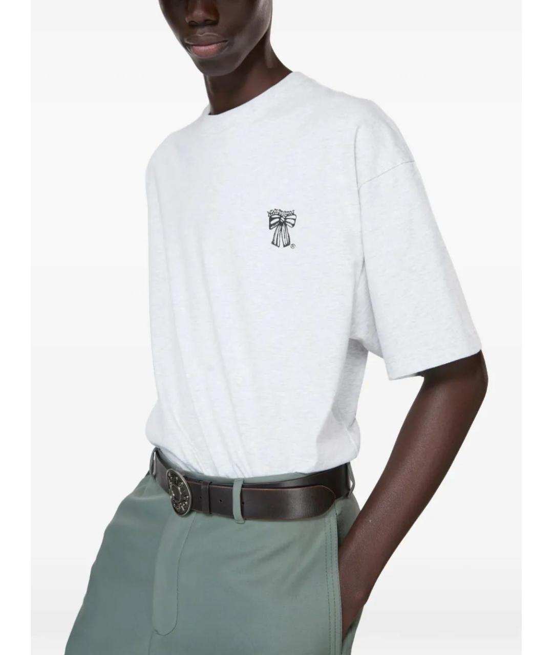 ACNE STUDIOS Серая хлопковая футболка, фото 4