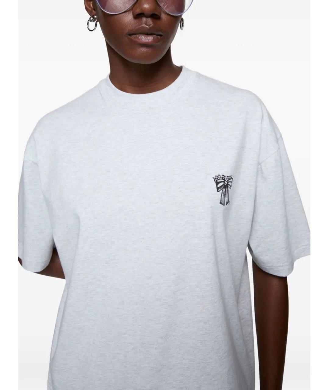 ACNE STUDIOS Серая хлопковая футболка, фото 5