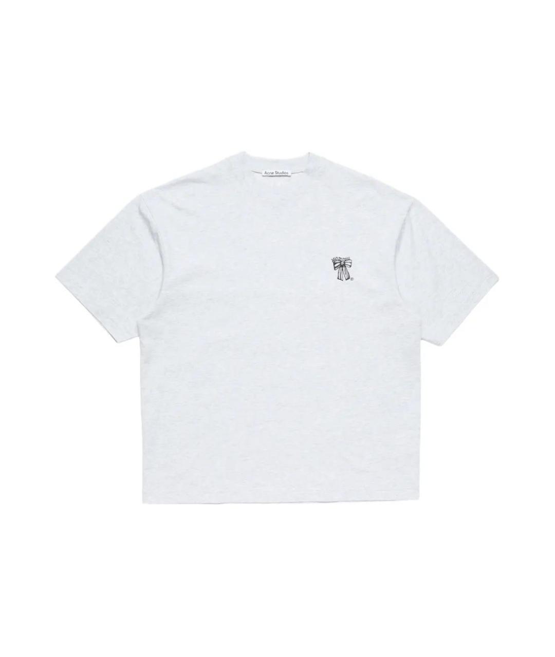 ACNE STUDIOS Серая хлопковая футболка, фото 1
