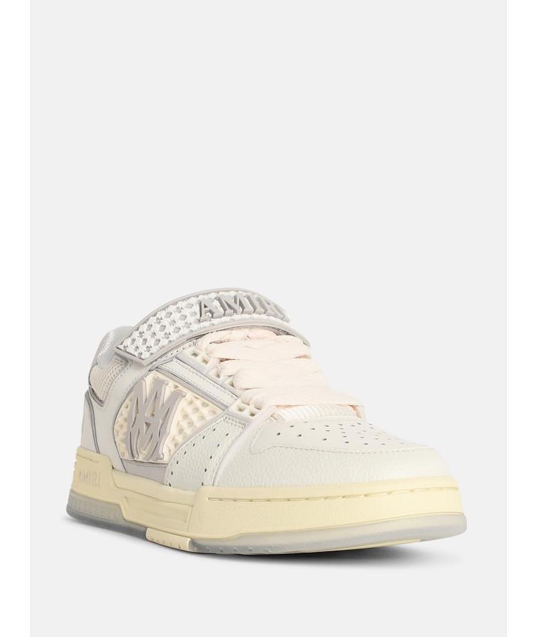 AMIRI Белые кожаные низкие кроссовки / кеды, фото 2