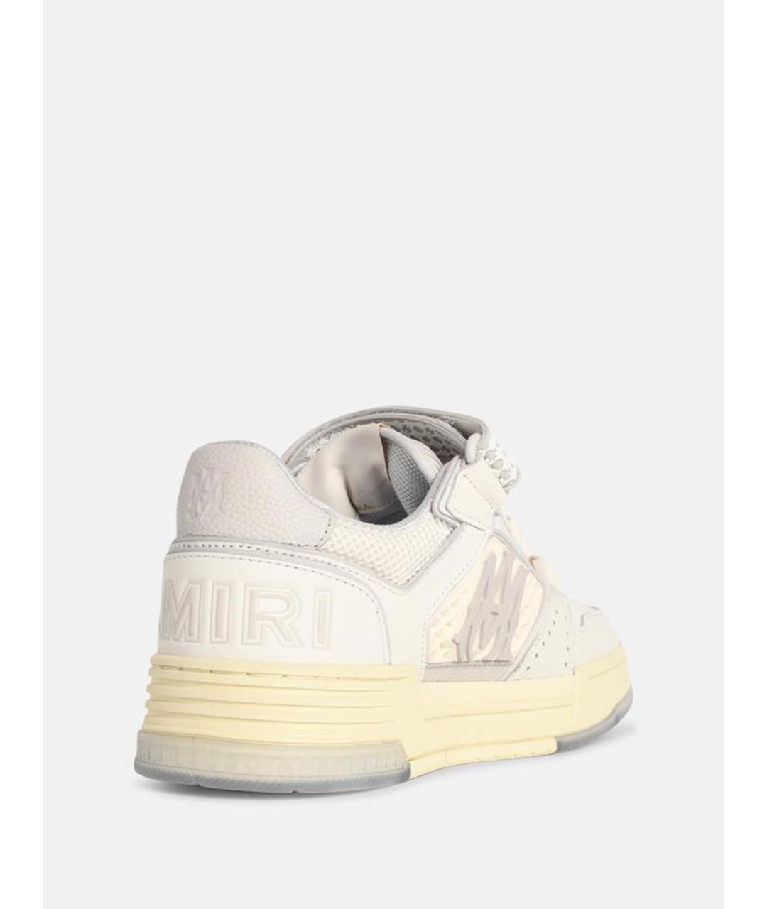 AMIRI Белые кожаные низкие кроссовки / кеды, фото 3