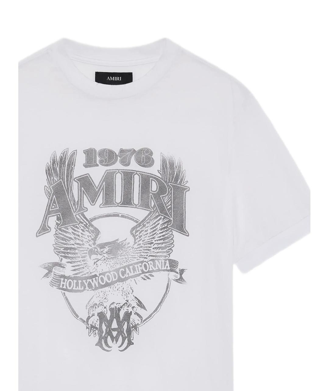AMIRI Белая хлопковая футболка, фото 5