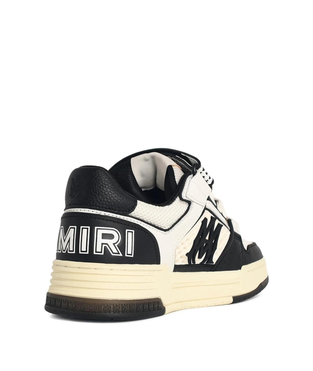 AMIRI Черные кожаные низкие кроссовки / кеды, фото 3