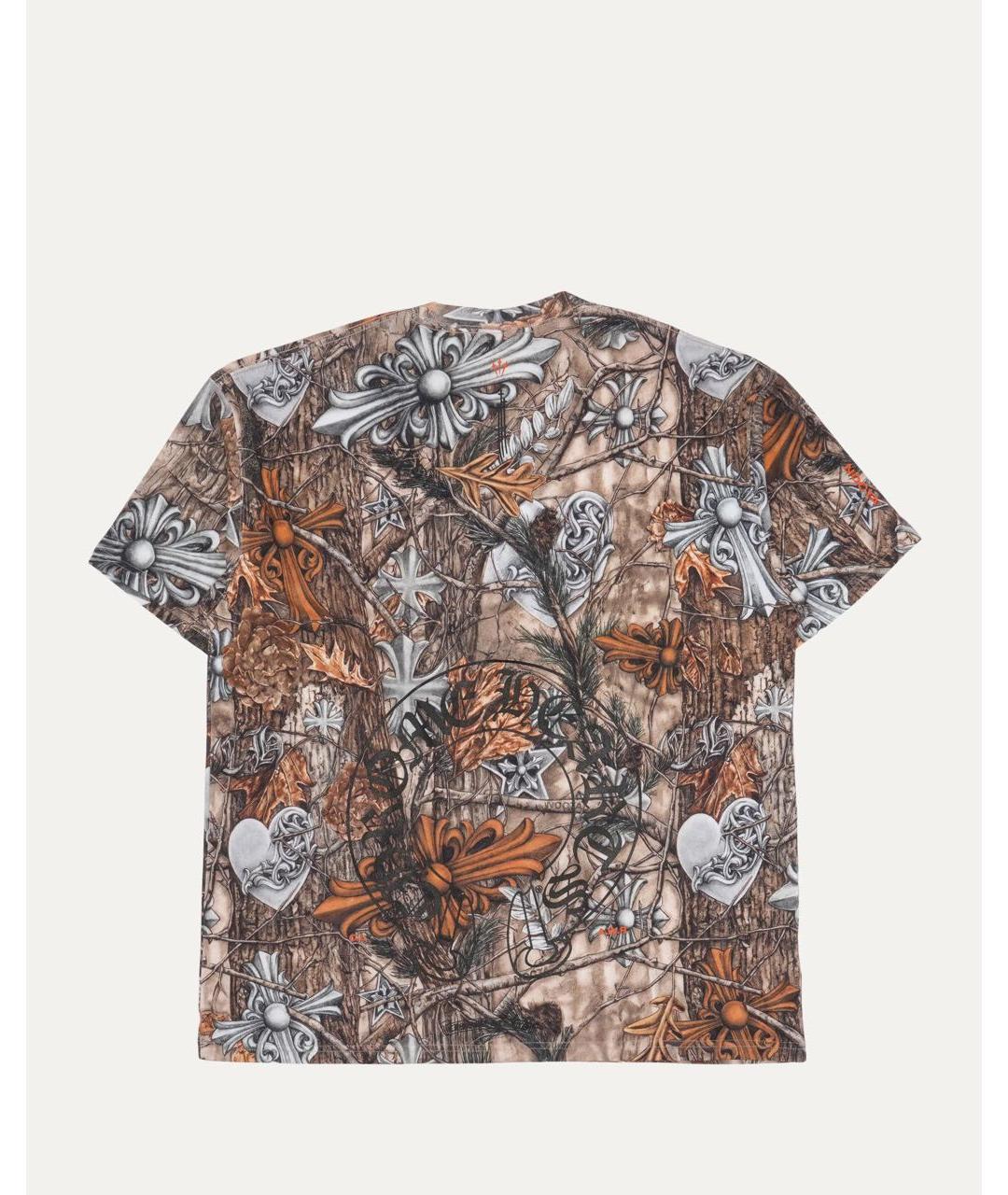 CHROME HEARTS Хаки хлопковая футболка, фото 2