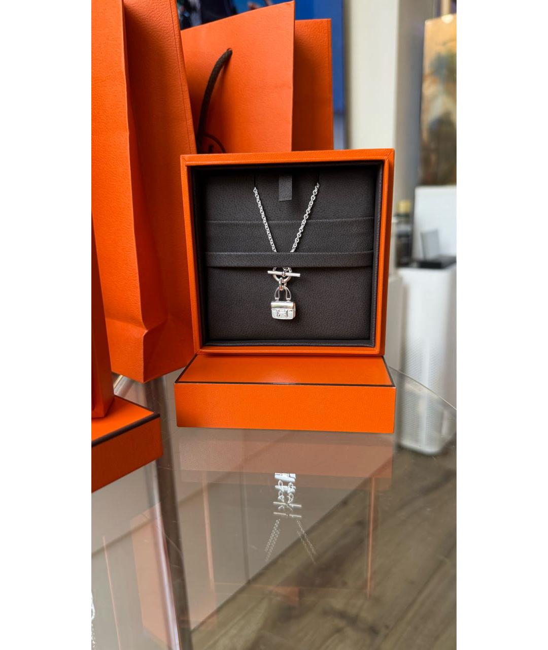 HERMES Серебрянный серебряный кулон, фото 5