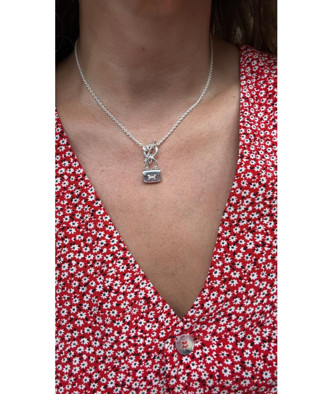 HERMES Серебрянный серебряный кулон, фото 4