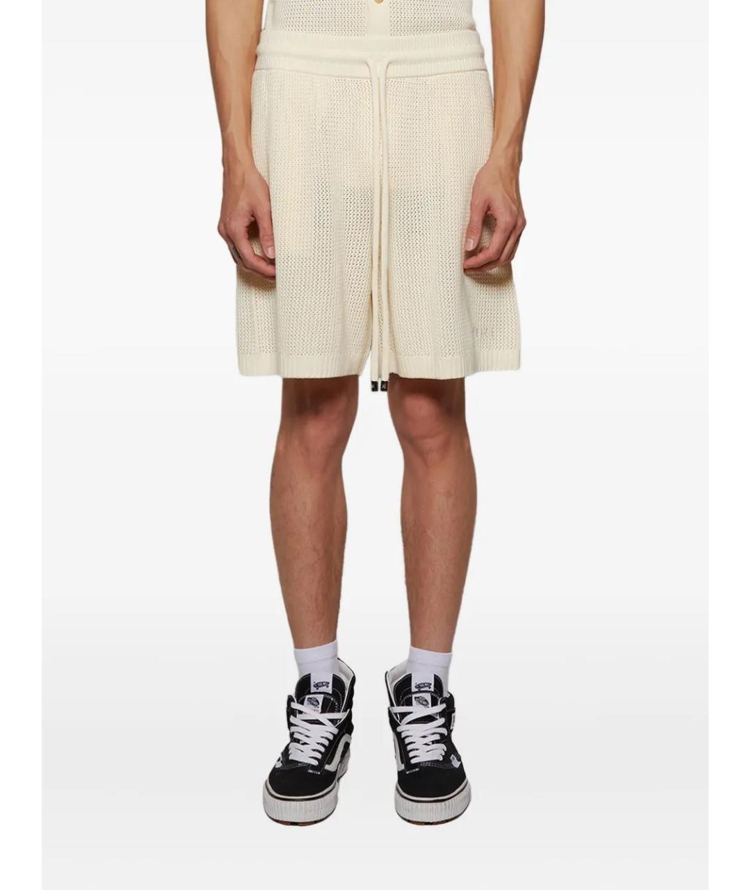AMIRI Белые хлопковые шорты, фото 3