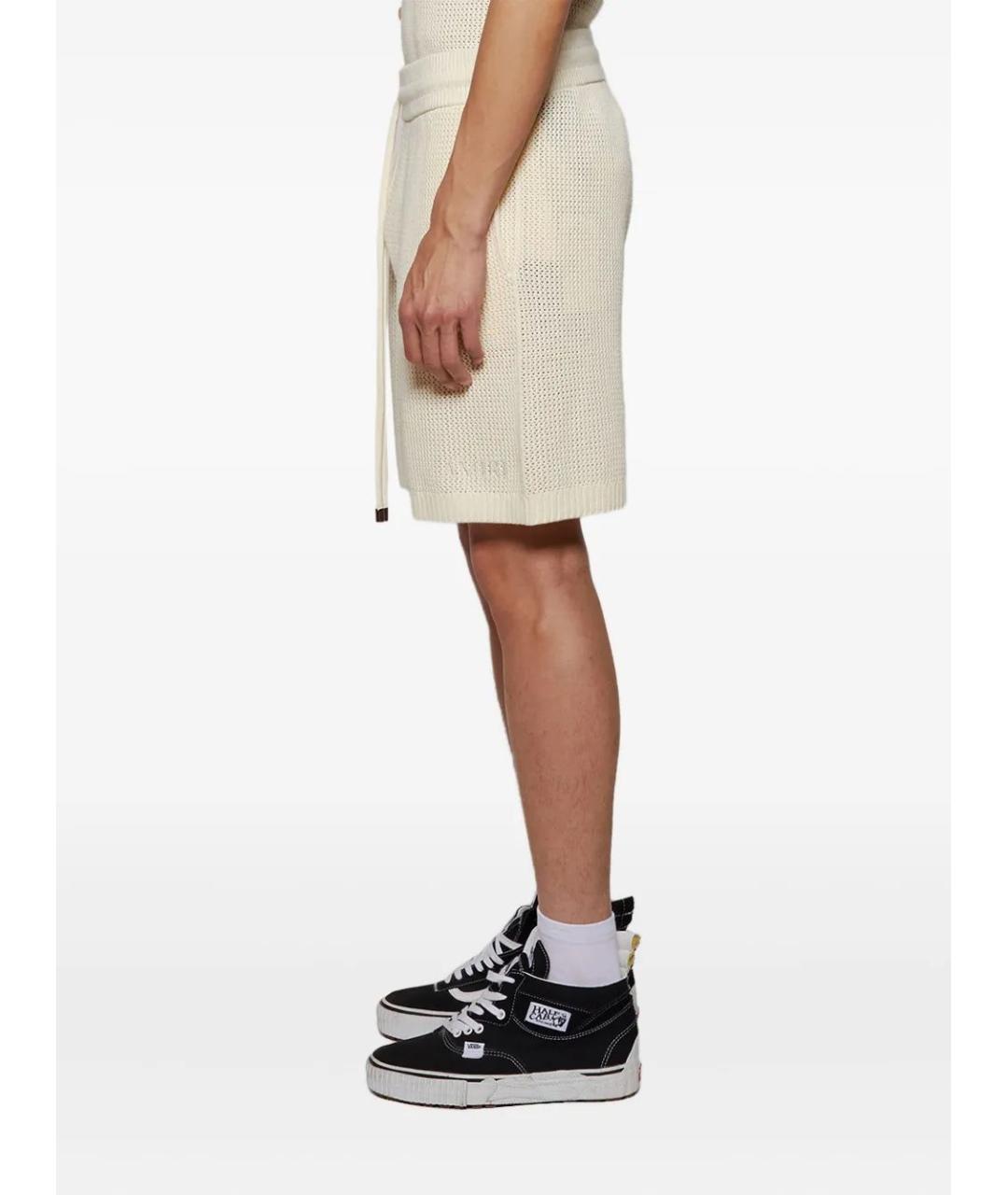 AMIRI Белые хлопковые шорты, фото 4