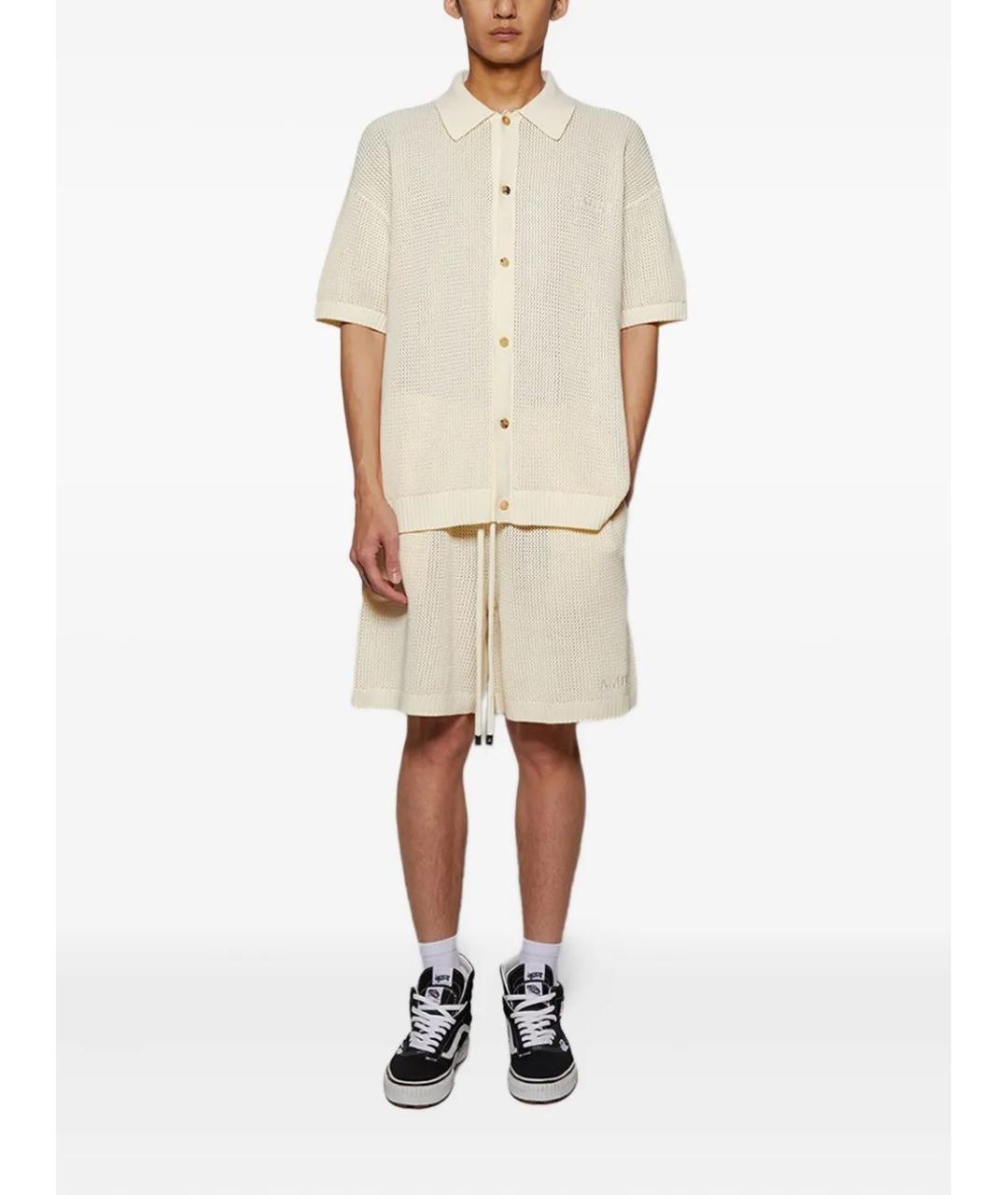 AMIRI Белые хлопковые шорты, фото 2