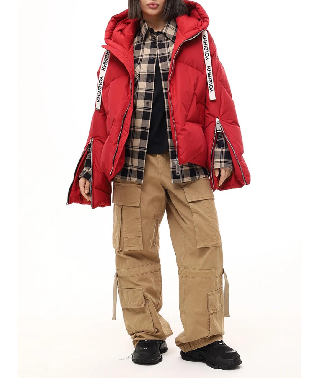 KHRISJOY Красный пуховик, фото 2