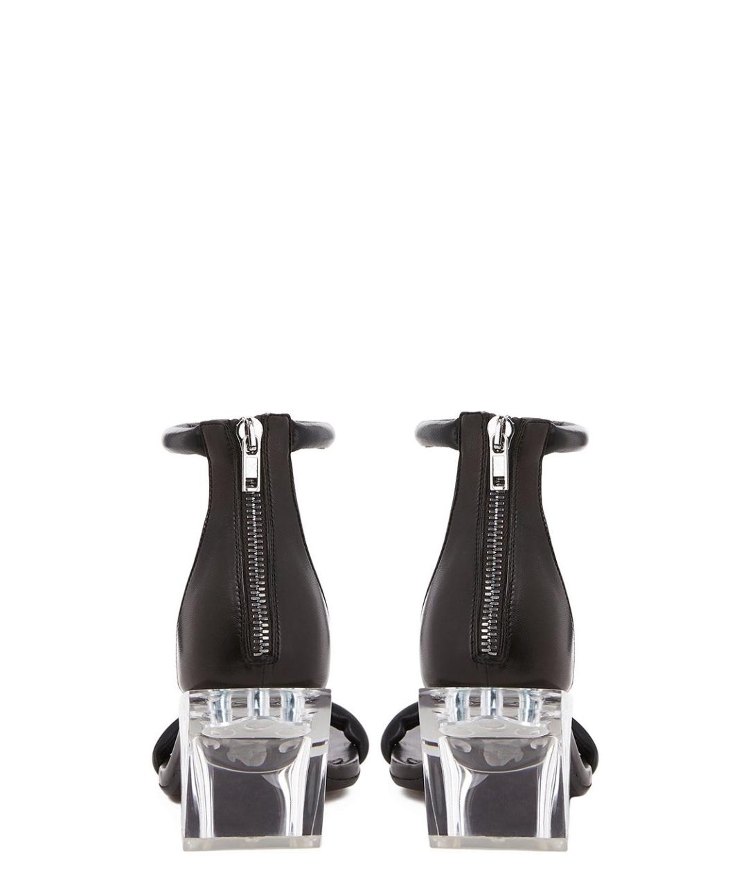 RICK OWENS Черные кожаные босоножки, фото 4