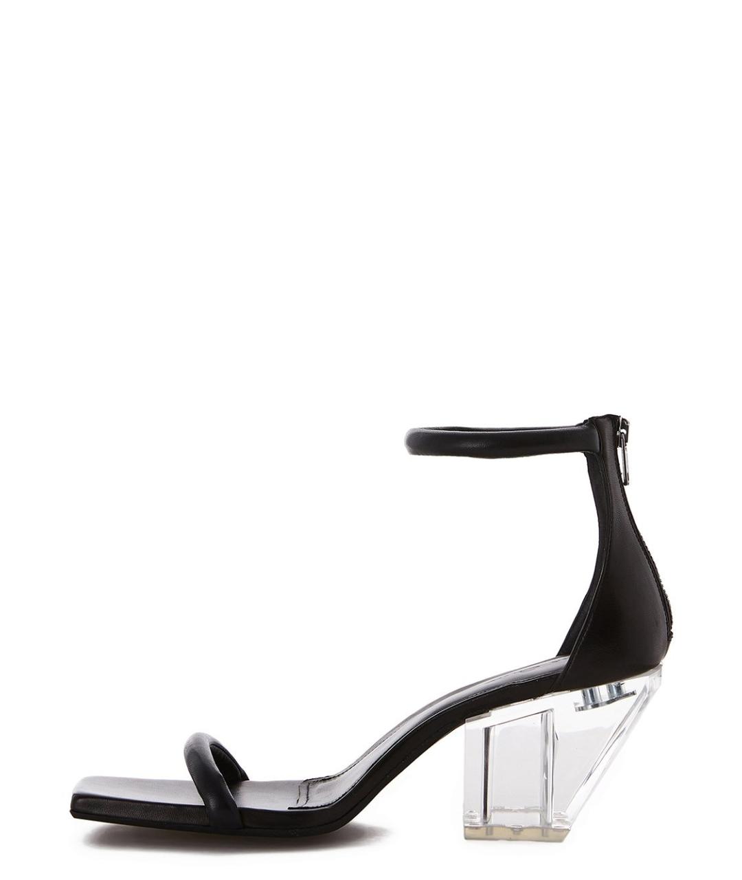 RICK OWENS Черные кожаные босоножки, фото 2