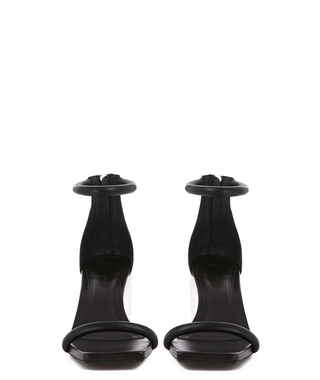 RICK OWENS Черные кожаные босоножки, фото 3