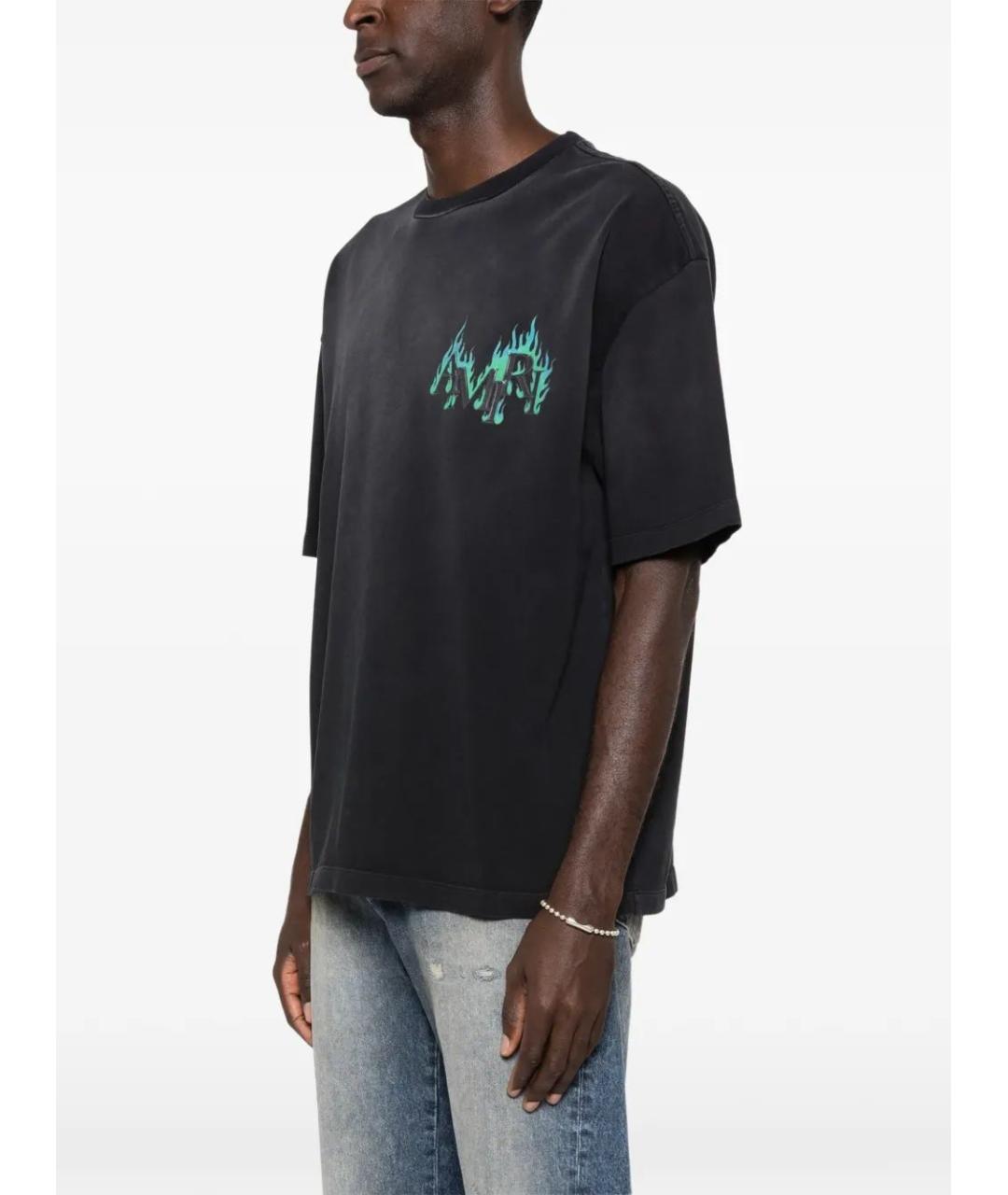 AMIRI Черная хлопковая футболка, фото 3