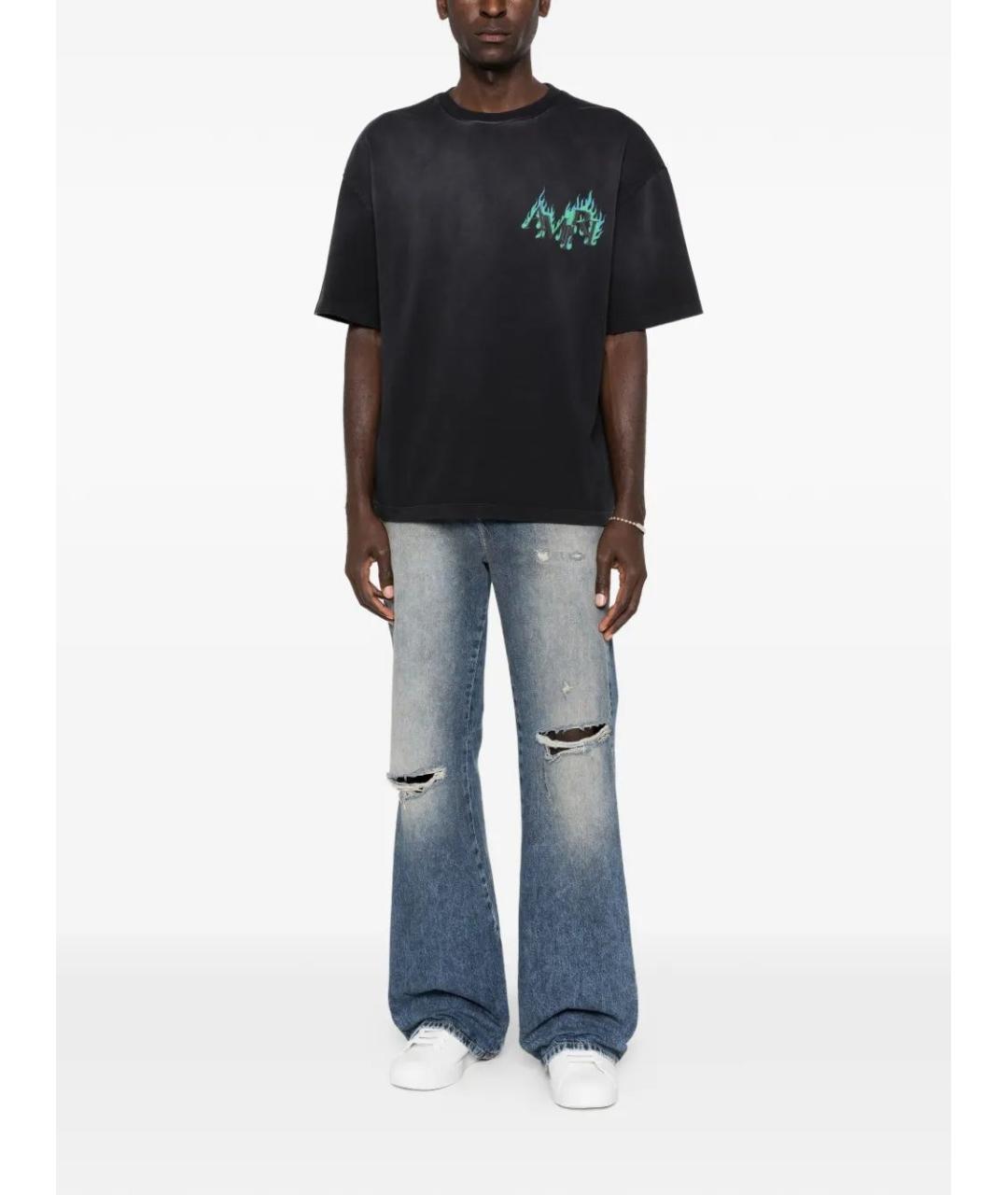 AMIRI Черная хлопковая футболка, фото 2